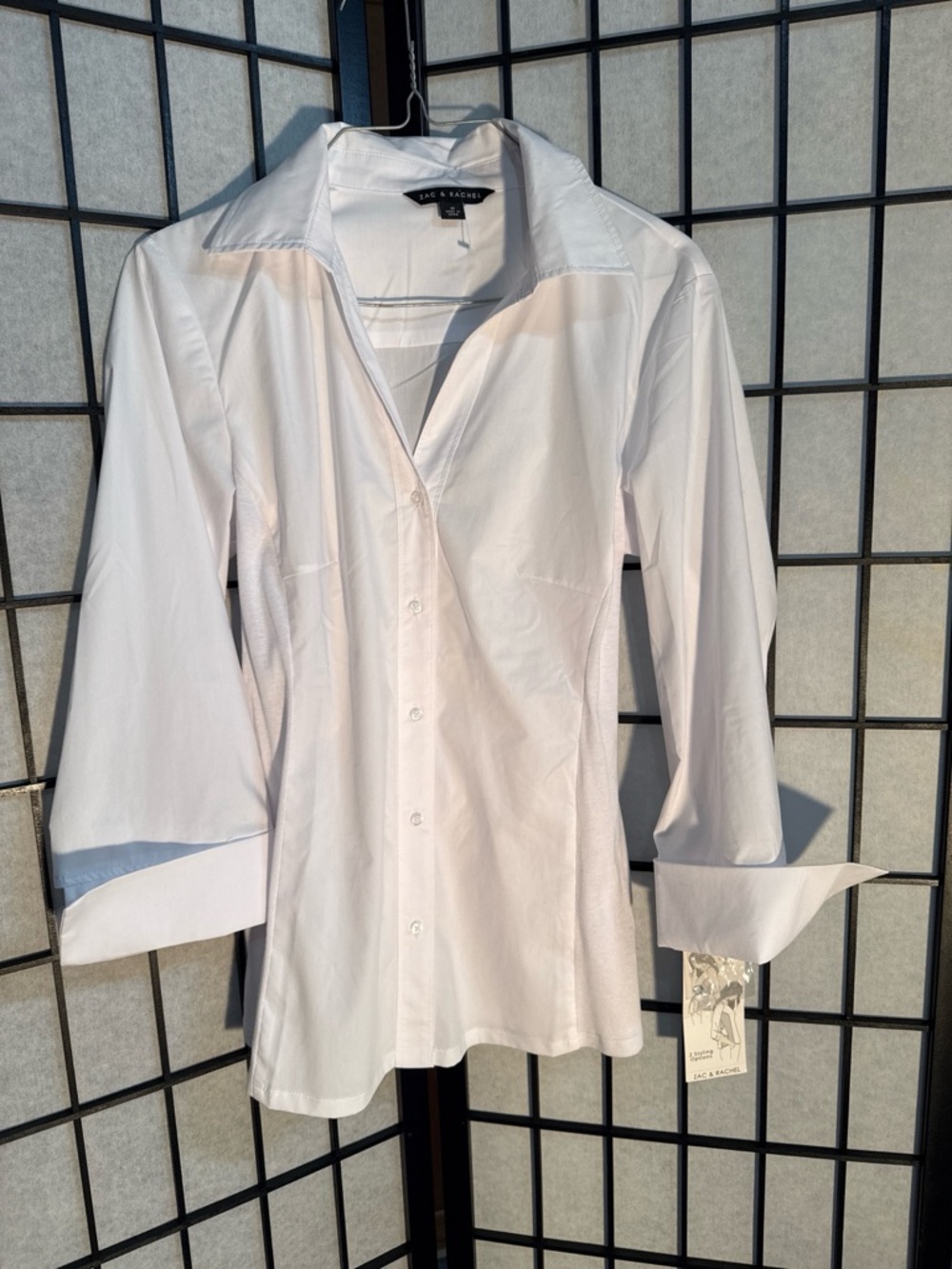 Zac & Rachel Classic White Button-Up Dress Shirt